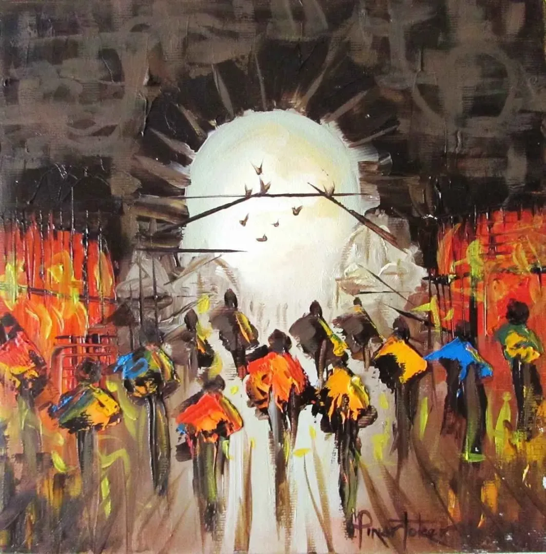 PINAR TOKER — “Mısır Çarşısı”, 2016 "Mısır Çarşısı" eseri PINAR TOKER tarafından 2016 yılında 25x25 cm ölçülerinde Tuval üzeri yağlı boya tekniği ile yapılmıştır.