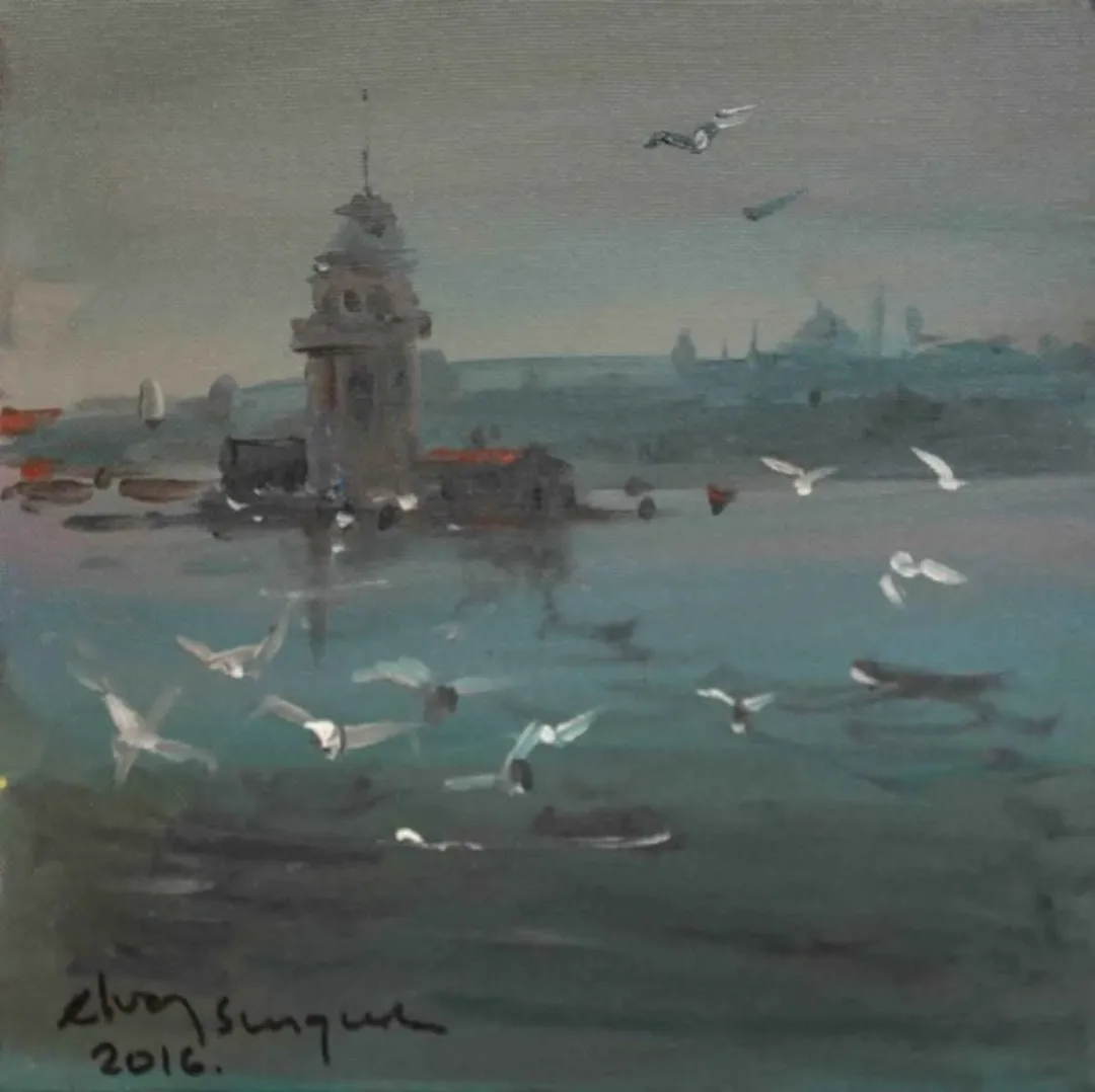 ELVAN SUNGUR — “isimsiz”, 2016 "isimsiz" eseri ELVAN SUNGUR tarafından 2016 yılında 25x25 cm ölçülerinde Tuval üzeri yağlı boya tekniği ile yapılmıştır.