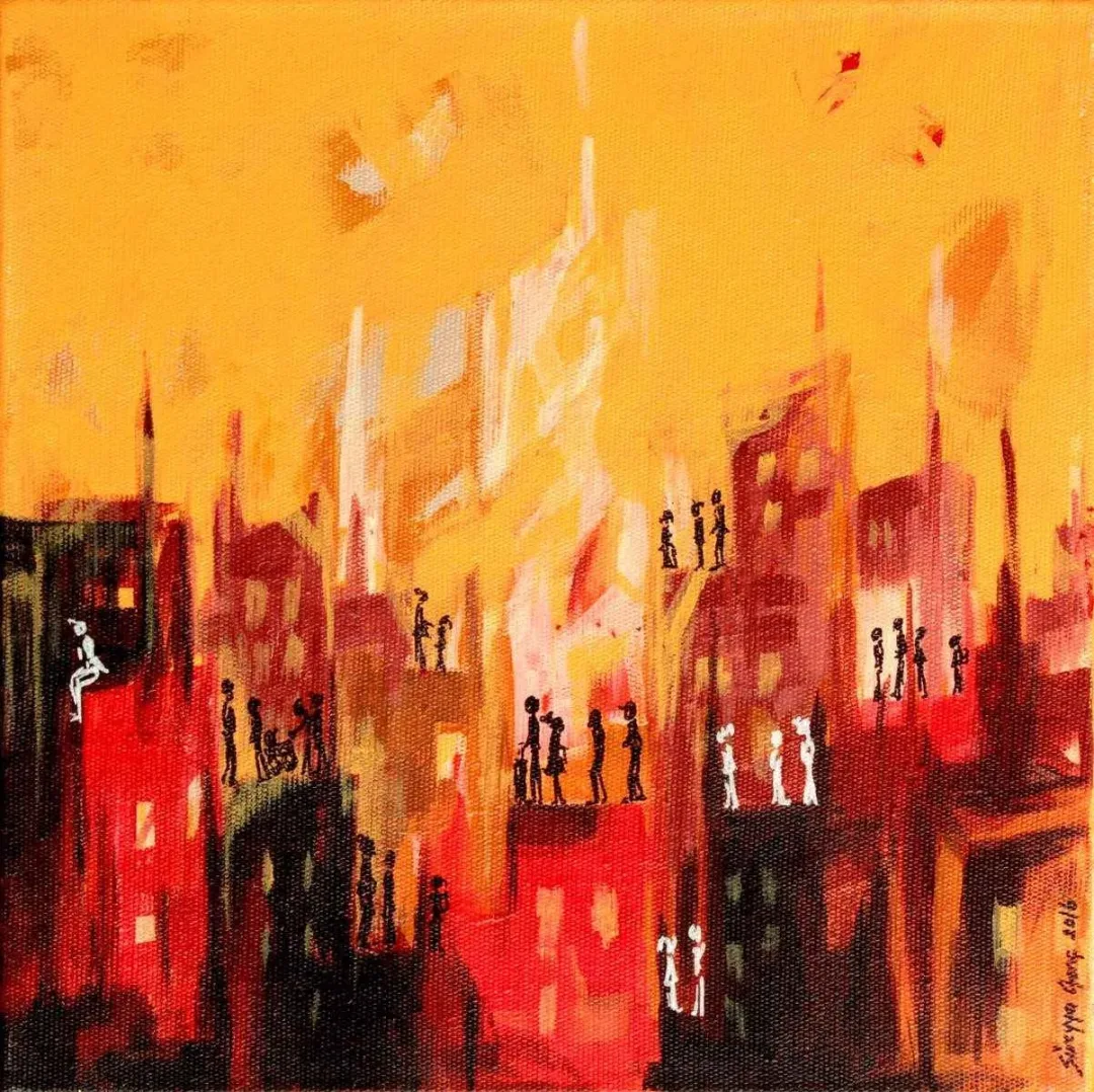 SÜREYYA GENÇ — “isimsiz”, 2016 "isimsiz" eseri SÜREYYA GENÇ tarafından 2016 yılında 25x25 cm ölçülerinde Tuval üzeri yağlı boya tekniği ile yapılmıştır.