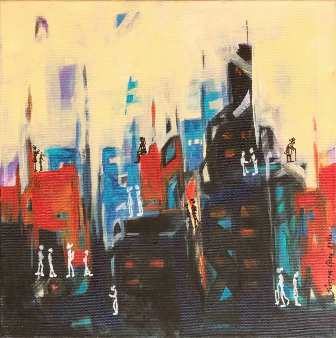 SÜREYYA GENÇ — “isimsiz”, 2016 "isimsiz" eseri SÜREYYA GENÇ tarafından 2016 yılında 25x25 cm ölçülerinde Tuval üzeri yağlı boya tekniği ile yapılmıştır.