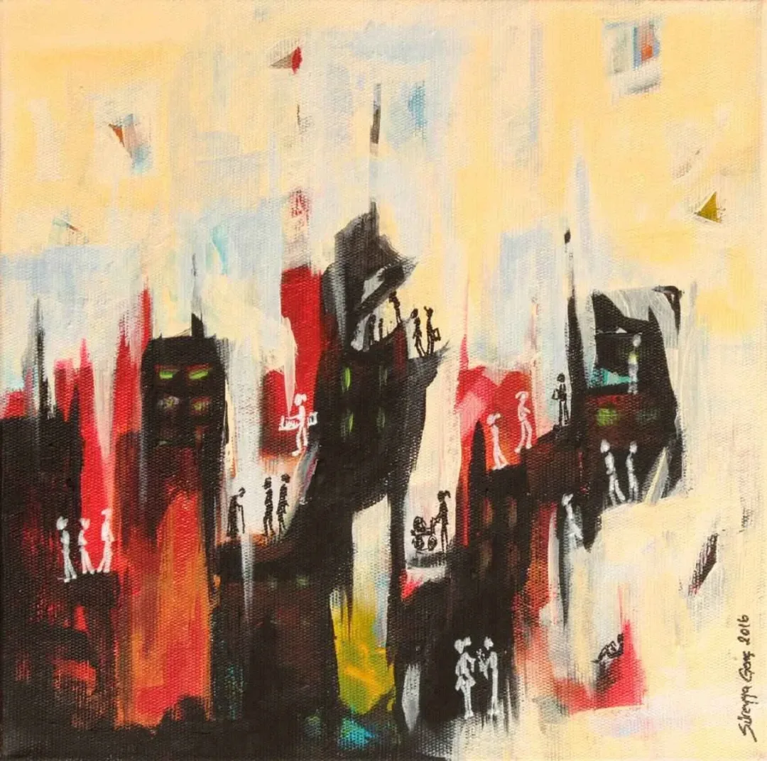 SÜREYYA GENÇ — “isimsiz”, 2016 "isimsiz" eseri SÜREYYA GENÇ tarafından 2016 yılında 25x25 cm ölçülerinde Tuval üzeri yağlı boya tekniği ile yapılmıştır.