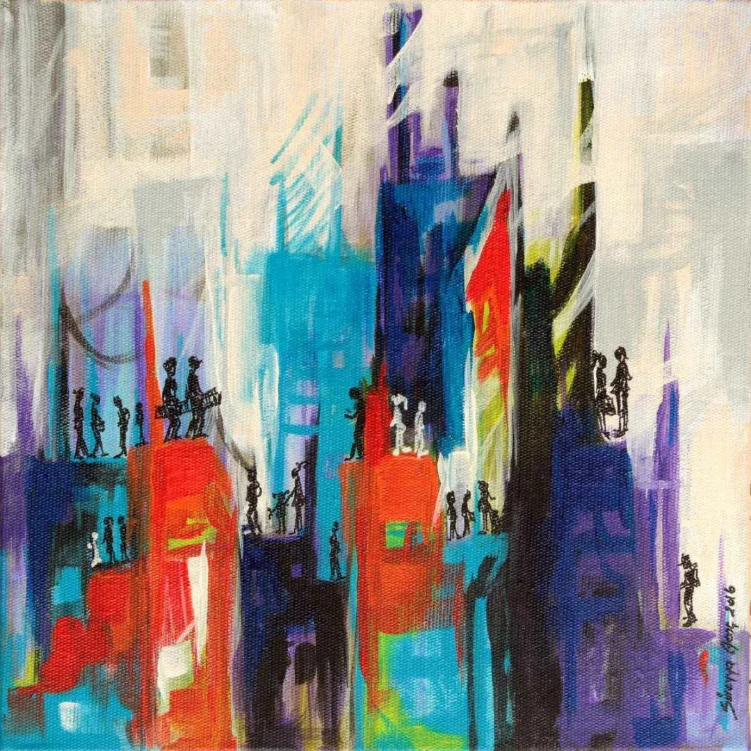 SÜREYYA GENÇ — “isimsiz”, 2016 "isimsiz" eseri SÜREYYA GENÇ tarafından 2016 yılında 25x25 cm ölçülerinde Tuval üzeri yağlı boya tekniği ile yapılmıştır.