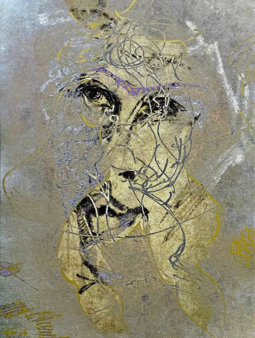 NECMETTİN ÖZLÜ — “Portre ve Nü”, 2016 "Portre ve Nü" eseri NECMETTİN ÖZLÜ tarafından 2016 yılında 120x90 cm ölçülerinde Tuval üzeri karışık teknik tekniği ile yapılmıştır.