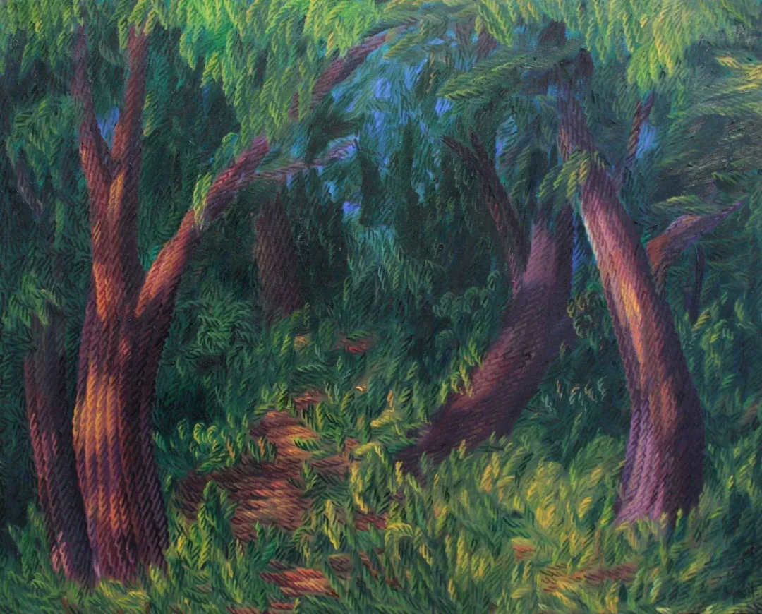 AHMET YEŞİL — “Ormanda” "Ormanda" eseri AHMET YEŞİL tarafından 80x100 cm ölçülerinde Tuval üzeri yağlı boya tekniği ile yapılmıştır.