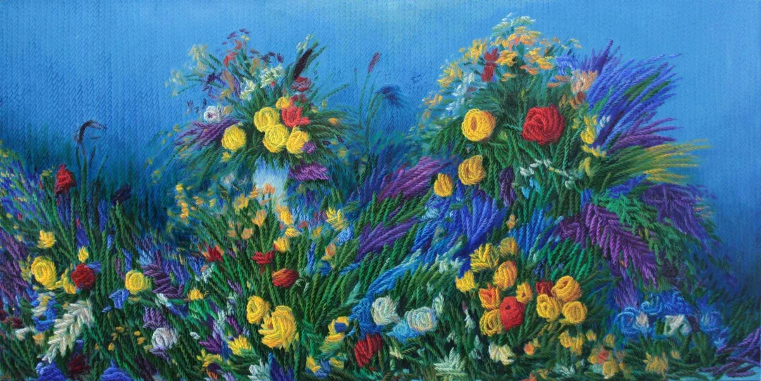 AHMET YEŞİL — “Benim Çiçeklerim” "Benim Çiçeklerim" eseri AHMET YEŞİL tarafından 100x200 cm ölçülerinde Tuval üzeri yağlı boya tekniği ile yapılmıştır.