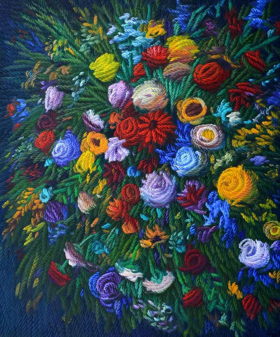 AHMET YEŞİL — “Benim Çiçeklerim” "Benim Çiçeklerim" eseri AHMET YEŞİL tarafından 100x85 cm ölçülerinde Tuval üzeri yağlı boya tekniği ile yapılmıştır.