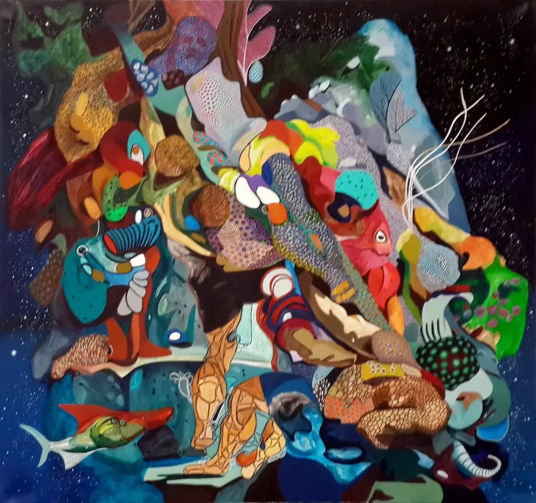 LEVENT OYLUÇTARHAN — “Su üzerinene Hikayeler”, 2017 "Su üzerinene Hikayeler" eseri LEVENT OYLUÇTARHAN tarafından 2017 yılında 160x170 cm ölçülerinde Tuval üzeri yağlı boya tekniği ile yapılmıştır.