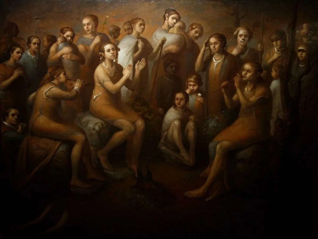 SERTAP YEĞİN — “Müzikle Ağıt”, 2017 "Müzikle Ağıt" eseri SERTAP YEĞİN tarafından 2017 yılında 150x200 cm ölçülerinde Tuval üzeri yağlı boya tekniği ile yapılmıştır.