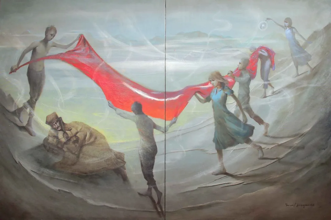 YUSUF ŞENGÜR — “1923”, 2017 "1923" eseri YUSUF ŞENGÜR tarafından 2017 yılında 120x180 cm ölçülerinde Tuval üzeri yağlı boya tekniği ile yapılmıştır.