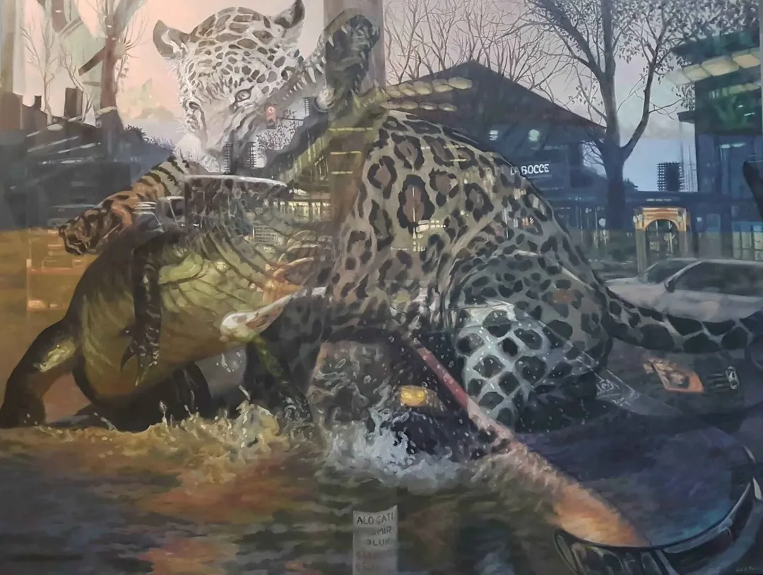 ZUHAL BAYSAR — “Ekmek Kavgası”, 2017 "Ekmek Kavgası" eseri ZUHAL BAYSAR tarafından 2017 yılında 170x220 cm ölçülerinde Tuval üzeri yağlı boya tekniği ile yapılmıştır.