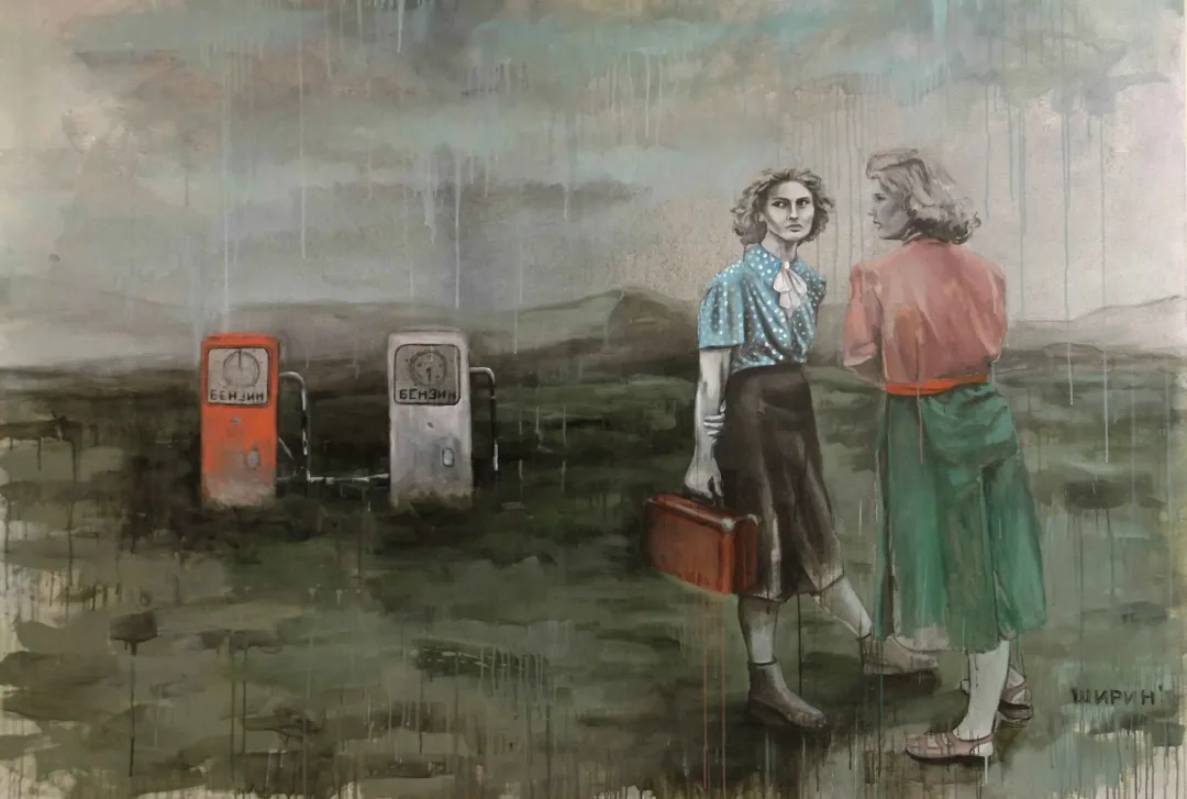 ŞİRİN YILMAZ — “İki” "İki" eseri ŞİRİN YILMAZ tarafından 170x220 cm ölçülerinde Tuval üzeri yağlı boya tekniği ile yapılmıştır.