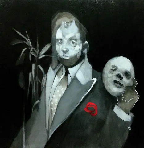 "İsimsiz" eseri ERCAN AYÇİÇEK tarafından 2017 yılında 70x70 cm ölçülerinde Tuvale üzeri akrilik boya boya tekniği ile yapılmıştır.