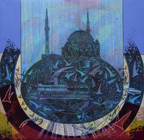 "İsimsiz" eseri ENGİN KORKMAZ tarafından 2017 yılında 40x40 cm ölçülerinde Tuval üzeri akrilik boya tekniği ile yapılmıştır.