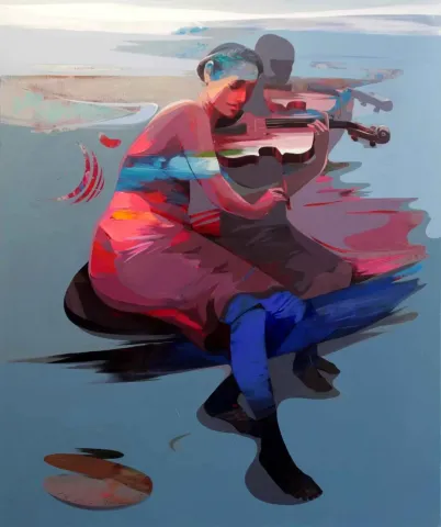 "İsimsiz" eseri HAKAN ERASLAN tarafından 150x126 cm ölçülerinde Tuval üzeri yağlı boya tekniği ile yapılmıştır.