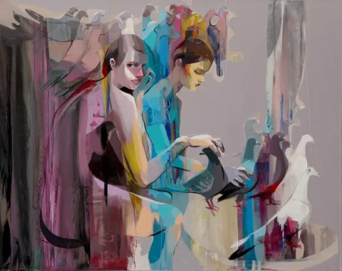 "İsimsiz" eseri HAKAN ERASLAN tarafından 80x100 cm ölçülerinde Tuval üzeri yağlı boya tekniği ile yapılmıştır.