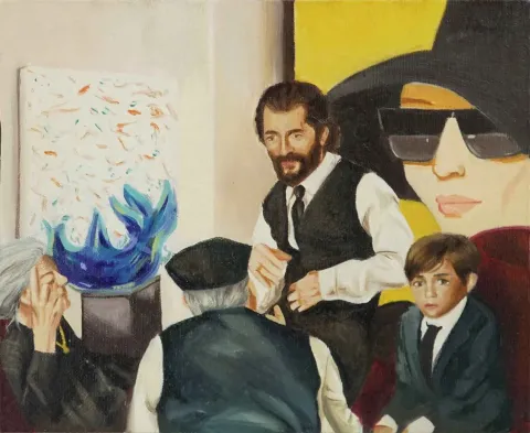 Bu eser ŞEYMA BAŞARAN tarafından 2017 yılında 27x27 cm ölçülerinde Pres tuval üzeri yağlı boya tekniği ile yapılmıştır.