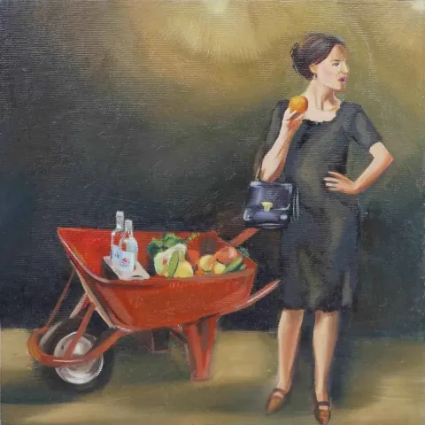 Bu eser ŞEYMA BAŞARAN tarafından 2017 yılında 25x25 cm ölçülerinde Pres tuval üzeri yağlı boya tekniği ile yapılmıştır.