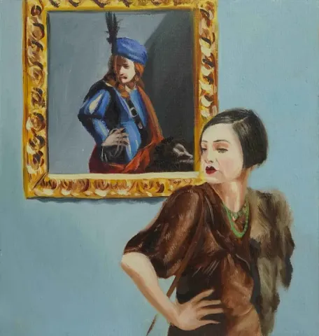 Bu eser ŞEYMA BAŞARAN tarafından 2017 yılında 16x17 cm ölçülerinde Pres tuval üzeri yağlı boya tekniği ile yapılmıştır.