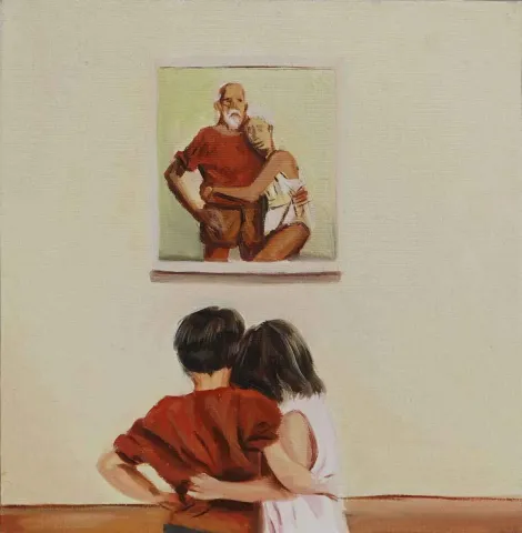 Bu eser ŞEYMA BAŞARAN tarafından 2017 yılında 16x16 cm ölçülerinde Pres tuval üzeri yağlı boya tekniği ile yapılmıştır.