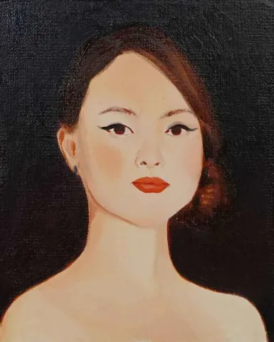 "Woman portraits - kadınlar" eseri ALİ ÖZHAN GÜNEŞ tarafından 2012 yılında 15x12 cm ölçülerinde Duralit üzeri yağlı boya tekniği ile yapılmıştır.