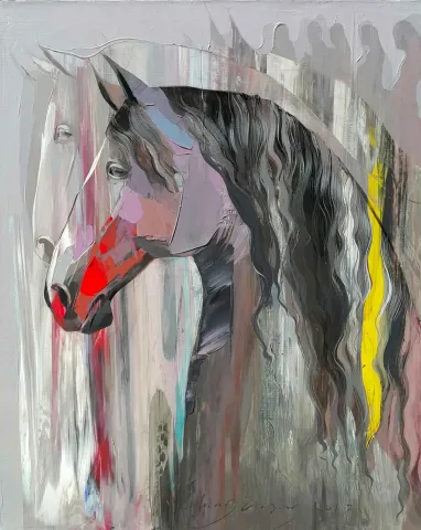 Bu eser HAKAN ERASLAN tarafından 2017 yılında 60x50 cm ölçülerinde Tuvale üzeri akrilik boya tekniği ile yapılmıştır.