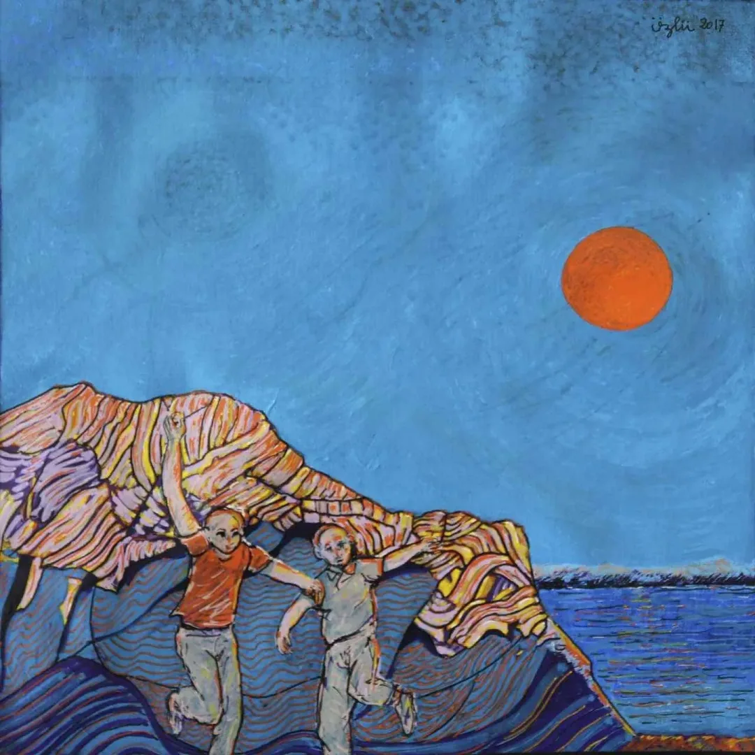 NECMETTİN ÖZLÜ — “Hep Koşalım”, 2017 "Hep Koşalım" eseri NECMETTİN ÖZLÜ tarafından 2017 yılında 25x25 cm ölçülerinde Tuval üzeri akrilik boya tekniği ile yapılmıştır.