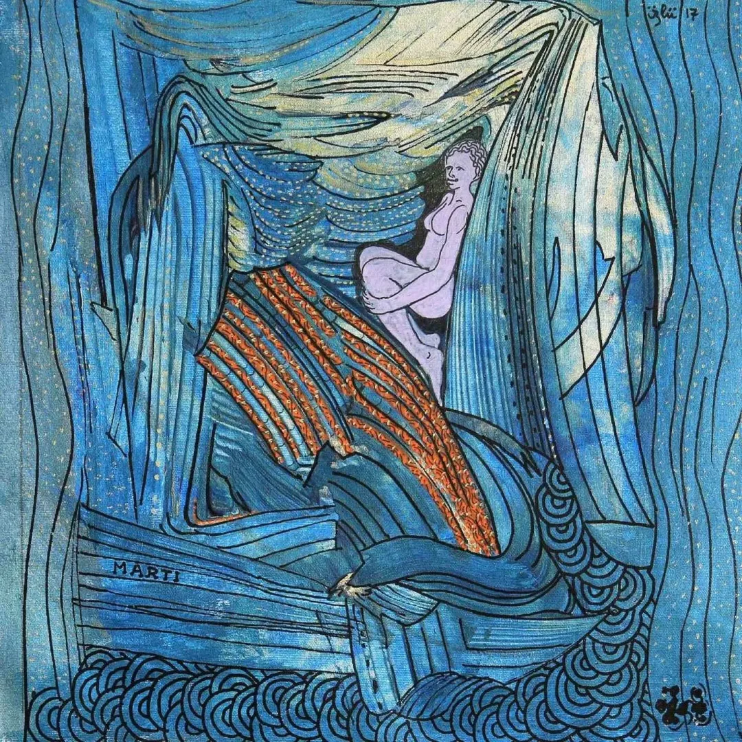 NECMETTİN ÖZLÜ — “Beklemekten Yoruldum”, 2017 "Beklemekten Yoruldum" eseri NECMETTİN ÖZLÜ tarafından 2017 yılında 25x25 cm ölçülerinde Tuval üzeri akrilik boya tekniği ile yapılmıştır.