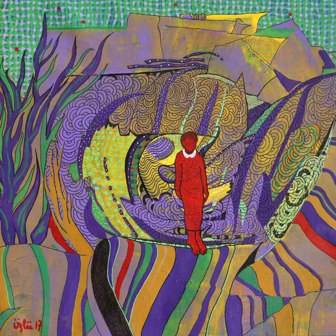NECMETTİN ÖZLÜ — “Ben Buradayım”, 2017 "Ben Buradayım" eseri NECMETTİN ÖZLÜ tarafından 2017 yılında 25x25 cm ölçülerinde Tuval üzeri akrilik boya tekniği ile yapılmıştır.
