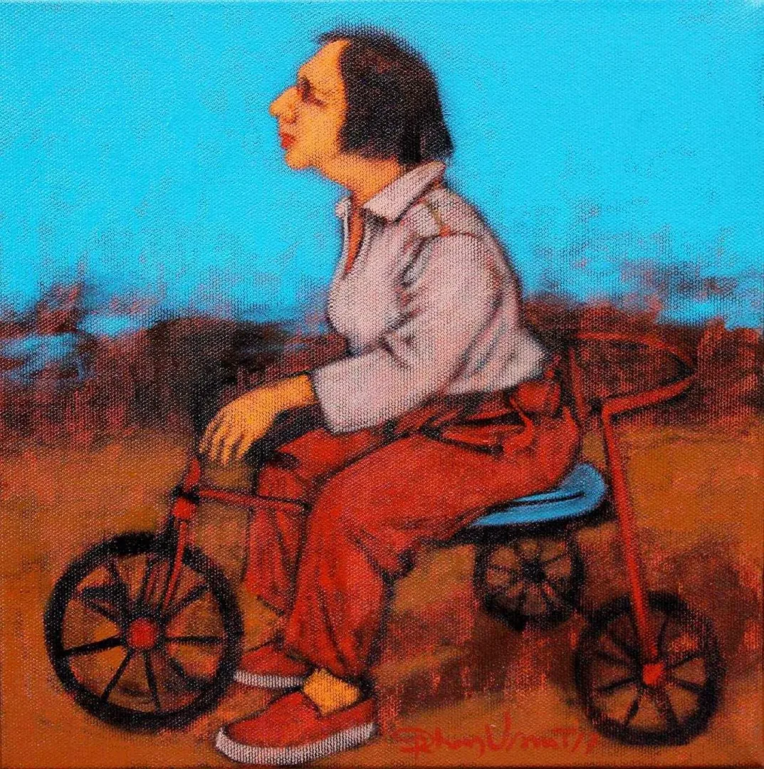 ORHAN UMUT — “isimsiz”, 2017 "isimsiz" eseri ORHAN UMUT tarafından 2017 yılında 25x25 cm ölçülerinde Tuval üzeri akrilik boya tekniği ile yapılmıştır.