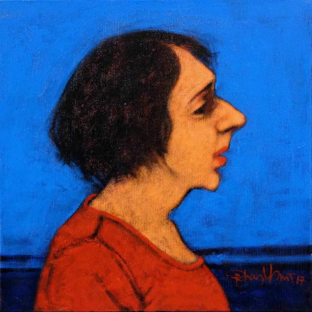 ORHAN UMUT — “isimsiz”, 2017 "isimsiz" eseri ORHAN UMUT tarafından 2017 yılında 25x25 cm ölçülerinde Tuval üzeri akrilik boya tekniği ile yapılmıştır.