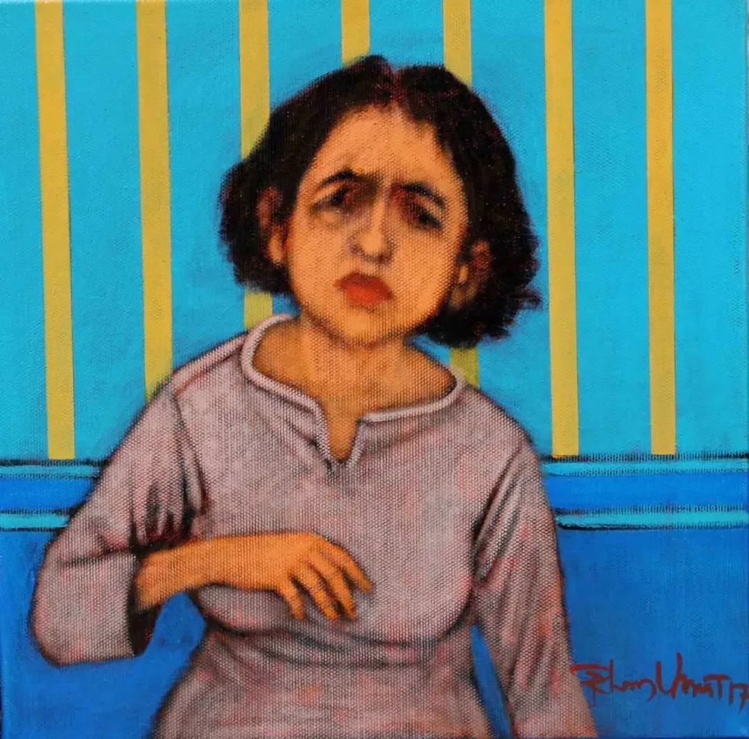 ORHAN UMUT — “isimsiz”, 2017 "isimsiz" eseri ORHAN UMUT tarafından 2017 yılında 25x25 cm ölçülerinde Tuval üzeri akrilik boya tekniği ile yapılmıştır.