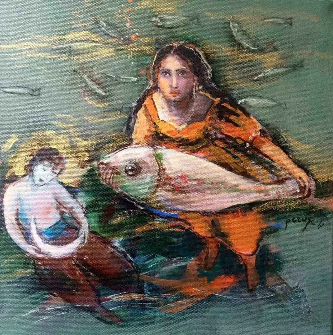 PERUZE HAMURCU — “isimsiz”, 2017 "isimsiz" eseri PERUZE HAMURCU tarafından 2017 yılında 25x25 cm ölçülerinde Tuval üzeri yağlı boya tekniği ile yapılmıştır.