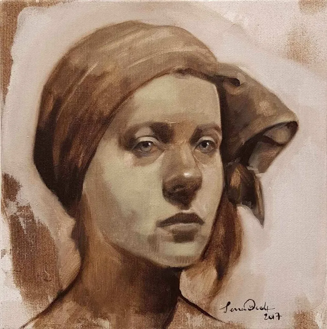 SEMA ÖCAL — “isimsiz”, 2017 "isimsiz" eseri SEMA ÖCAL tarafından 2017 yılında 25x25 cm ölçülerinde Tuval üzeri akrilik boya tekniği ile yapılmıştır.