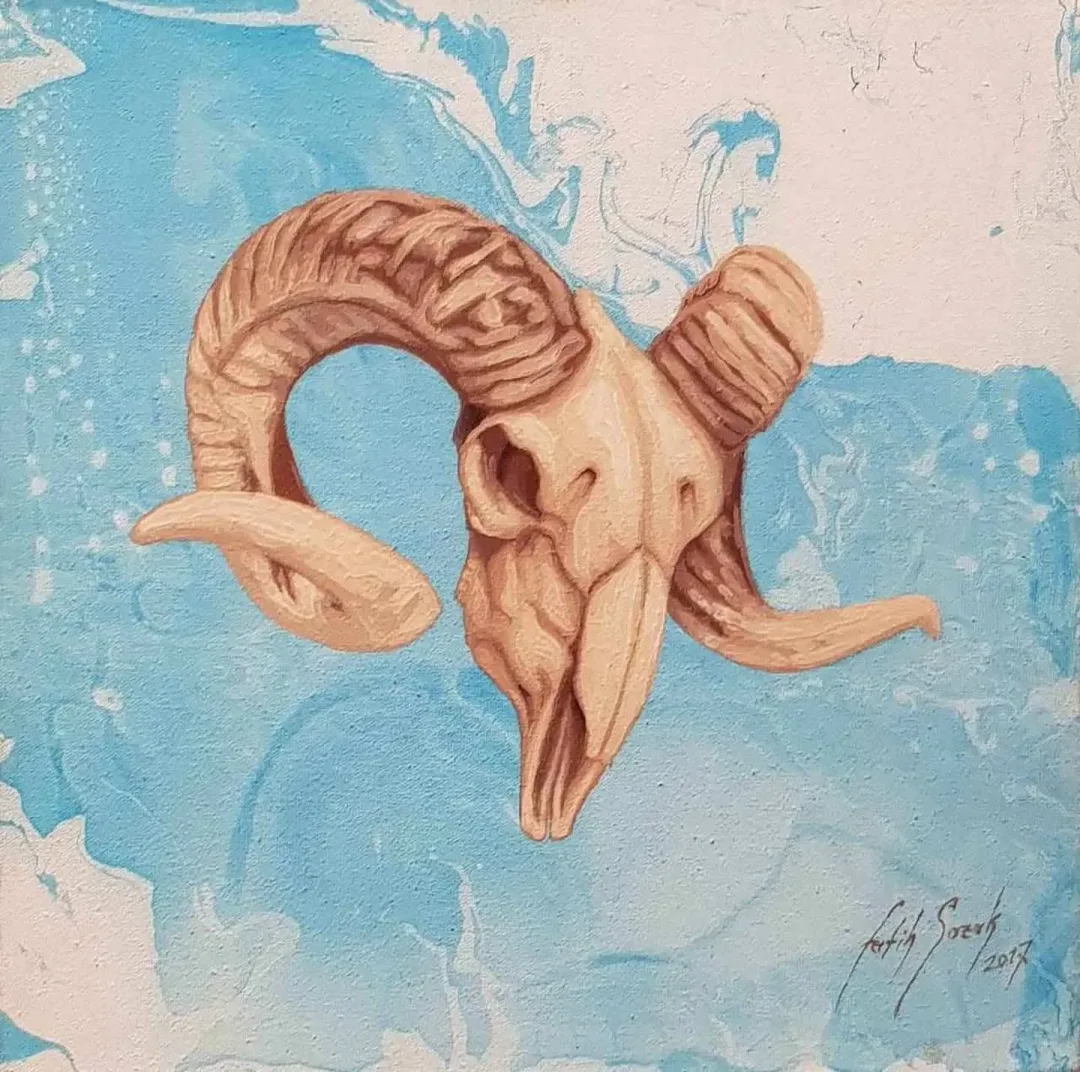 FATİH SAZAK — “isimsiz”, 2017 "isimsiz" eseri FATİH SAZAK tarafından 2017 yılında 25x25 cm ölçülerinde Tuval üzeri yağlı boya tekniği ile yapılmıştır.