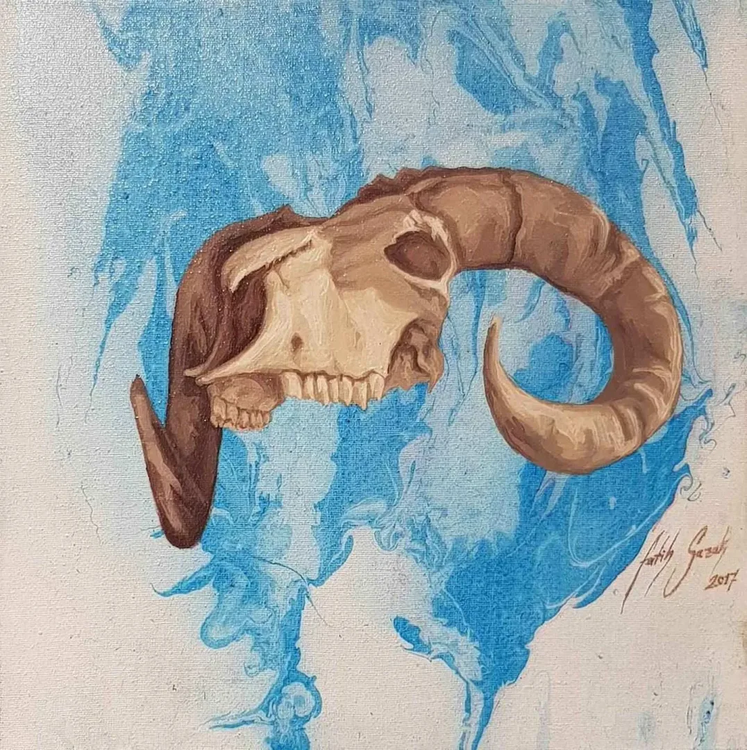 FATİH SAZAK — “isimsiz”, 2017 "isimsiz" eseri FATİH SAZAK tarafından 2017 yılında 25x25 cm ölçülerinde Tuval üzeri yağlı boya tekniği ile yapılmıştır.