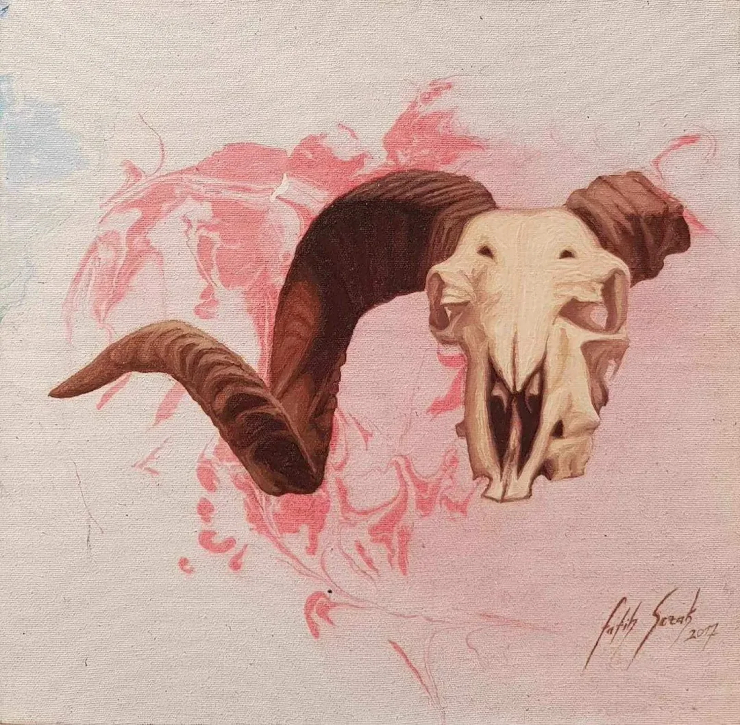 FATİH SAZAK — “isimsiz”, 2017 "isimsiz" eseri FATİH SAZAK tarafından 2017 yılında 25x25 cm ölçülerinde Tuval üzeri yağlı boya tekniği ile yapılmıştır.