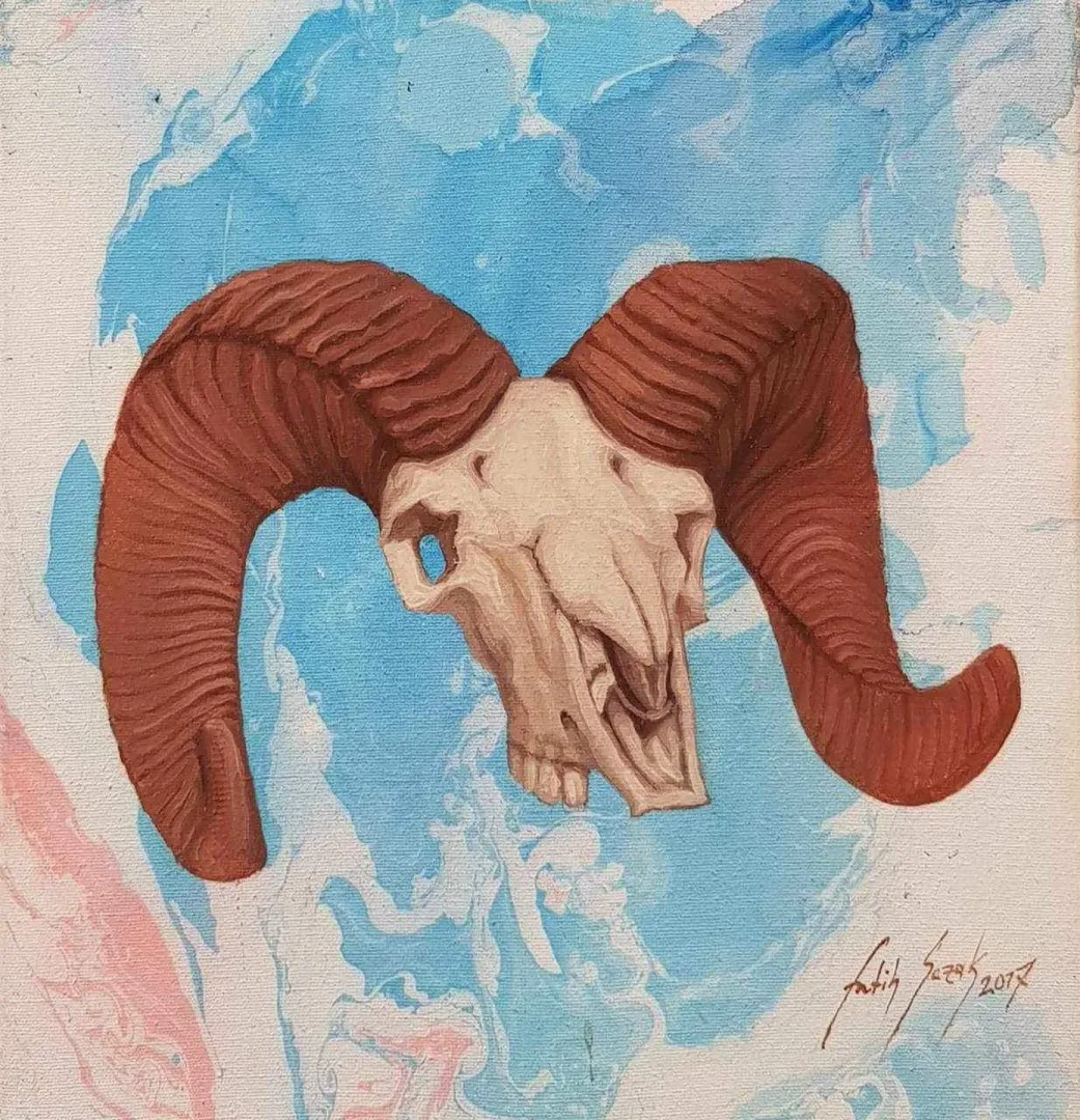 FATİH SAZAK — “isimsiz”, 2017 "isimsiz" eseri FATİH SAZAK tarafından 2017 yılında 25x25 cm ölçülerinde Tuval üzeri yağlı boya tekniği ile yapılmıştır.