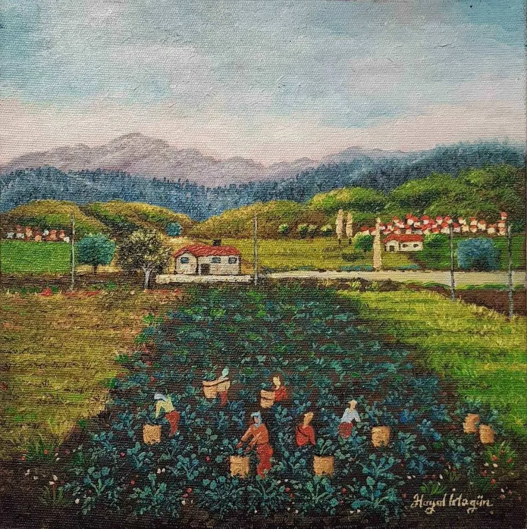 HAYAL İRTEGÜN — “isimsiz”, 2017 "isimsiz" eseri HAYAL İRTEGÜN tarafından 2017 yılında 25x25 cm ölçülerinde Tuval üzeri yağlı boya tekniği ile yapılmıştır.
