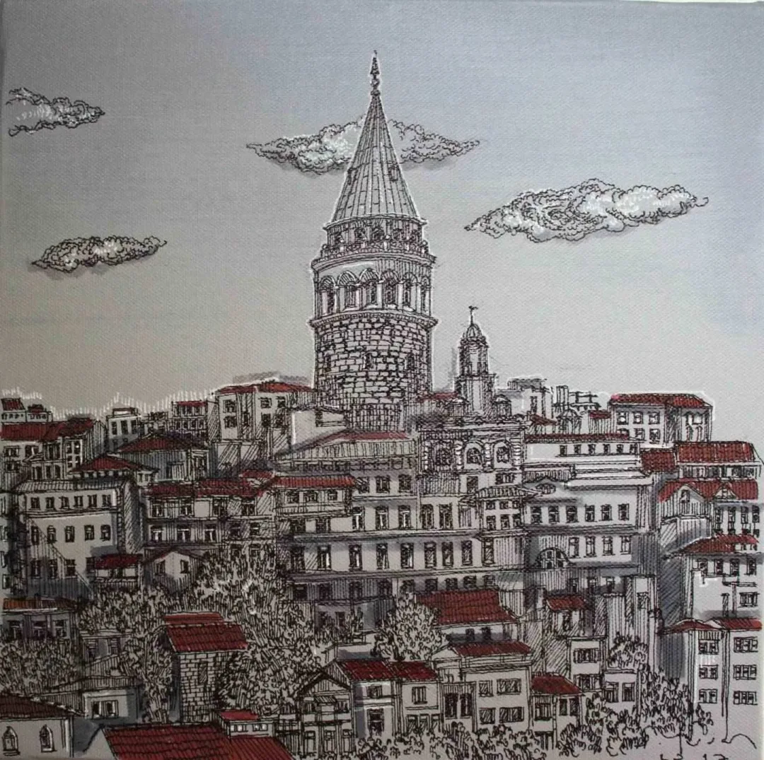 SÜMEYYE YUŞAN — “Istanbul”, 2017 "Istanbul" eseri SÜMEYYE YUŞAN tarafından 2017 yılında 25x25 cm ölçülerinde Tuval üzeri karışık teknik tekniği ile yapılmıştır.