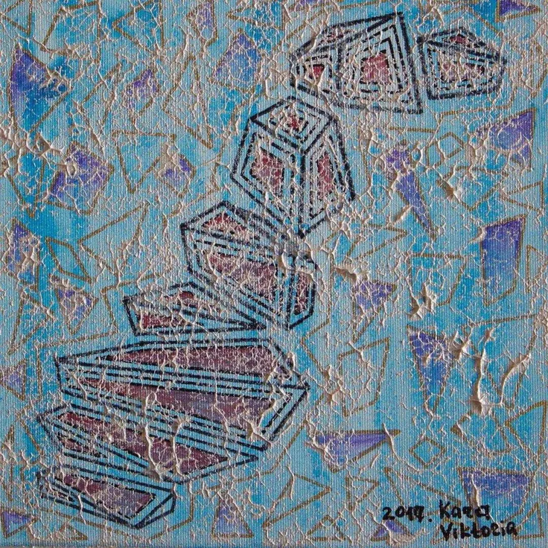VİKTORİYA KARA — “Yol”, 2017 "Yol" eseri VİKTORİYA KARA tarafından 2017 yılında 25x25 cm ölçülerinde Tuval üzeri karışık teknik tekniği ile yapılmıştır.