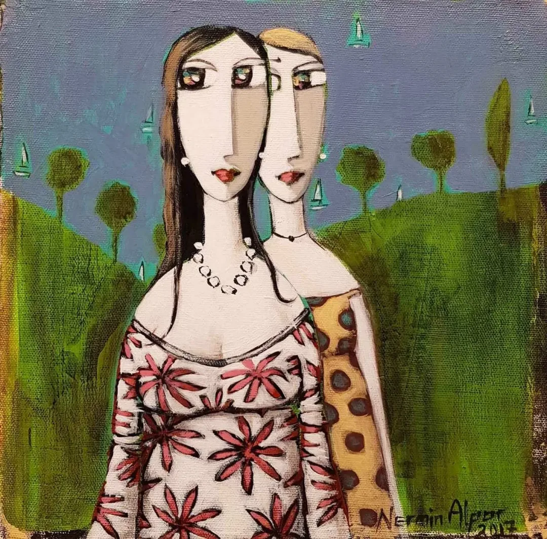 NERMİN ALPAR — “isimsiz”, 2017 "isimsiz" eseri NERMİN ALPAR tarafından 2017 yılında 25x25 cm ölçülerinde Tuval üzeri yağlı boya tekniği ile yapılmıştır.