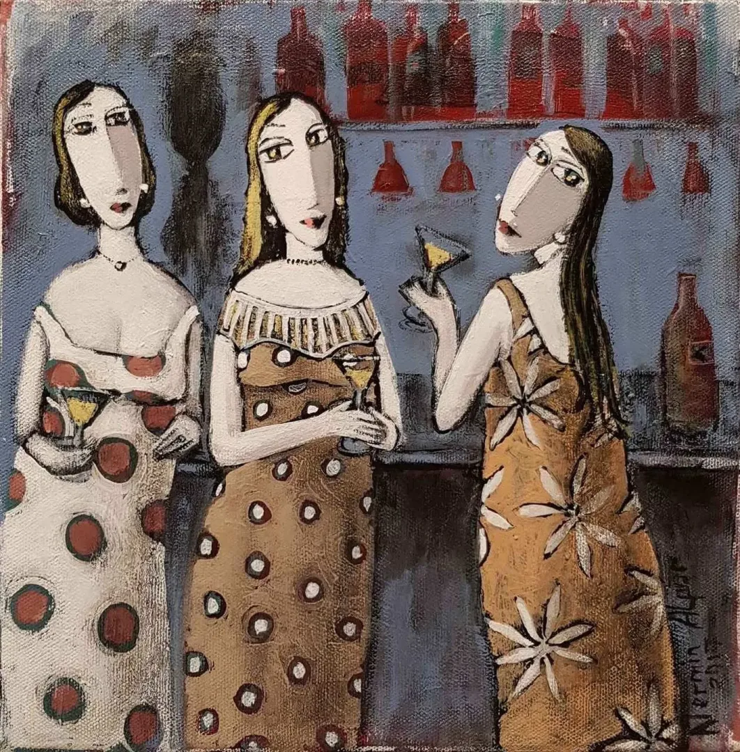 NERMİN ALPAR — “isimsiz”, 2017 "isimsiz" eseri NERMİN ALPAR tarafından 2017 yılında 25x25 cm ölçülerinde Tuval üzeri yağlı boya tekniği ile yapılmıştır.