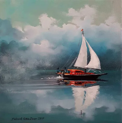 "isimsiz" eseri MEHMET EMİN ÖZER tarafından 2017 yılında 25x25 cm ölçülerinde Tuval üzeri yağlı boya tekniği ile yapılmıştır.