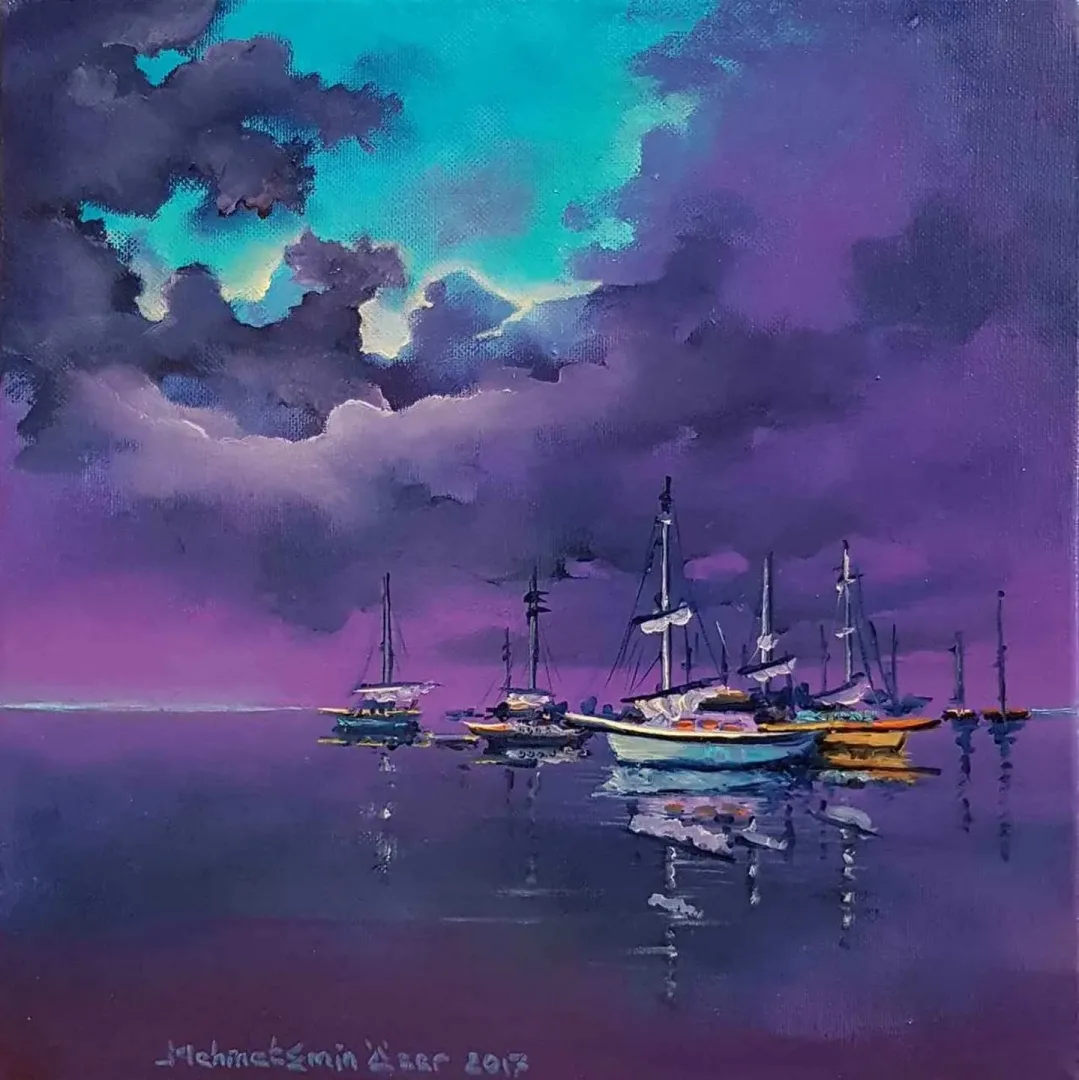 MEHMET EMİN ÖZER — “isimsiz”, 2017 "isimsiz" eseri MEHMET EMİN ÖZER tarafından 2017 yılında 25x25 cm ölçülerinde Tuval üzeri yağlı boya tekniği ile yapılmıştır.