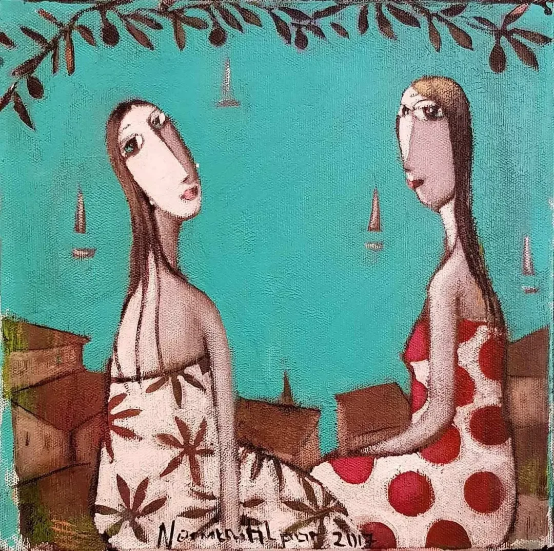 NERMİN ALPAR — “isimsiz”, 2017 "isimsiz" eseri NERMİN ALPAR tarafından 2017 yılında 25x25 cm ölçülerinde Tuval üzeri yağlı boya tekniği ile yapılmıştır.