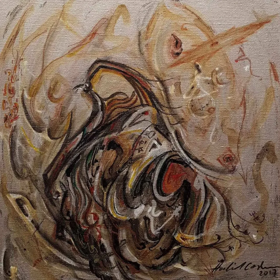HALİL COŞKUN — “isimsiz”, 2017 "isimsiz" eseri HALİL COŞKUN tarafından 2017 yılında 25x25 cm ölçülerinde Tuval üzeri yağlı boya tekniği ile yapılmıştır.