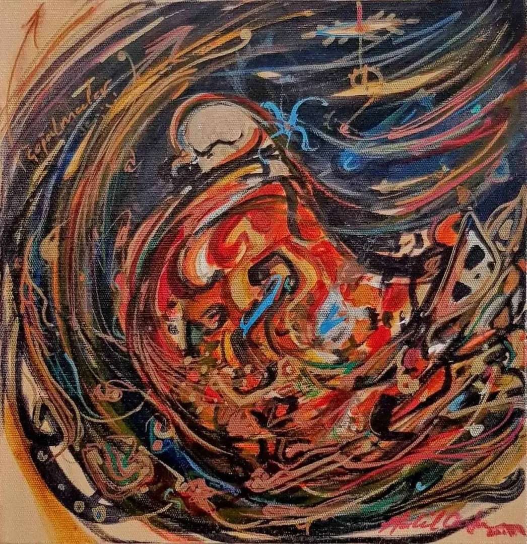 HALİL COŞKUN — “isimsiz”, 2017 "isimsiz" eseri HALİL COŞKUN tarafından 2017 yılında 25x25 cm ölçülerinde Tuval üzeri yağlı boya tekniği ile yapılmıştır.