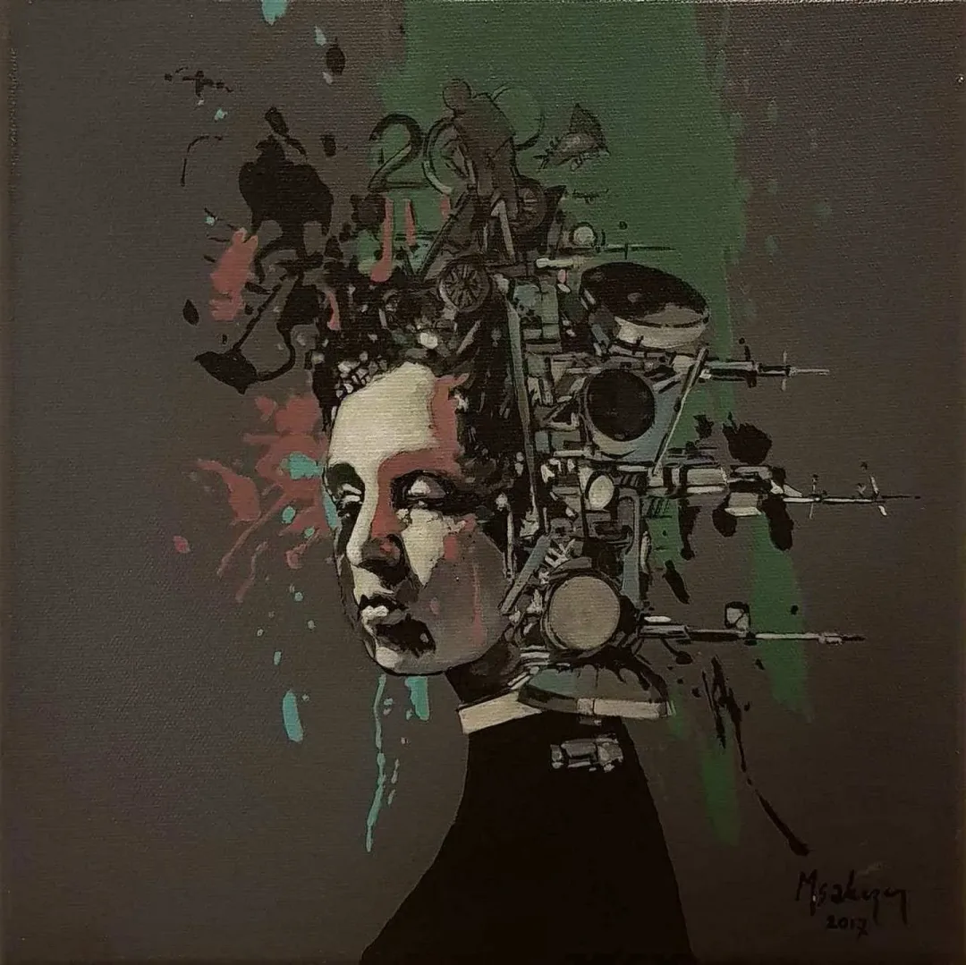 MEHMET SAKIZCI — “isimsiz”, 2017 "isimsiz" eseri MEHMET SAKIZCI tarafından 2017 yılında 25x25 cm ölçülerinde Tuval üzeri yağlı boya tekniği ile yapılmıştır.