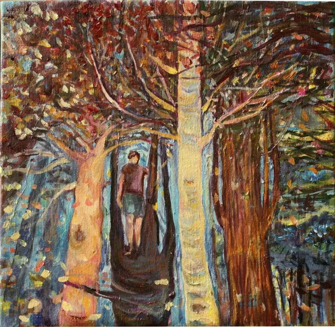NİL KÖKEN — “isimsiz”, 2017 "isimsiz" eseri NİL KÖKEN tarafından 2017 yılında 25x25 cm ölçülerinde Tuval üzeri yağlı boya tekniği ile yapılmıştır.