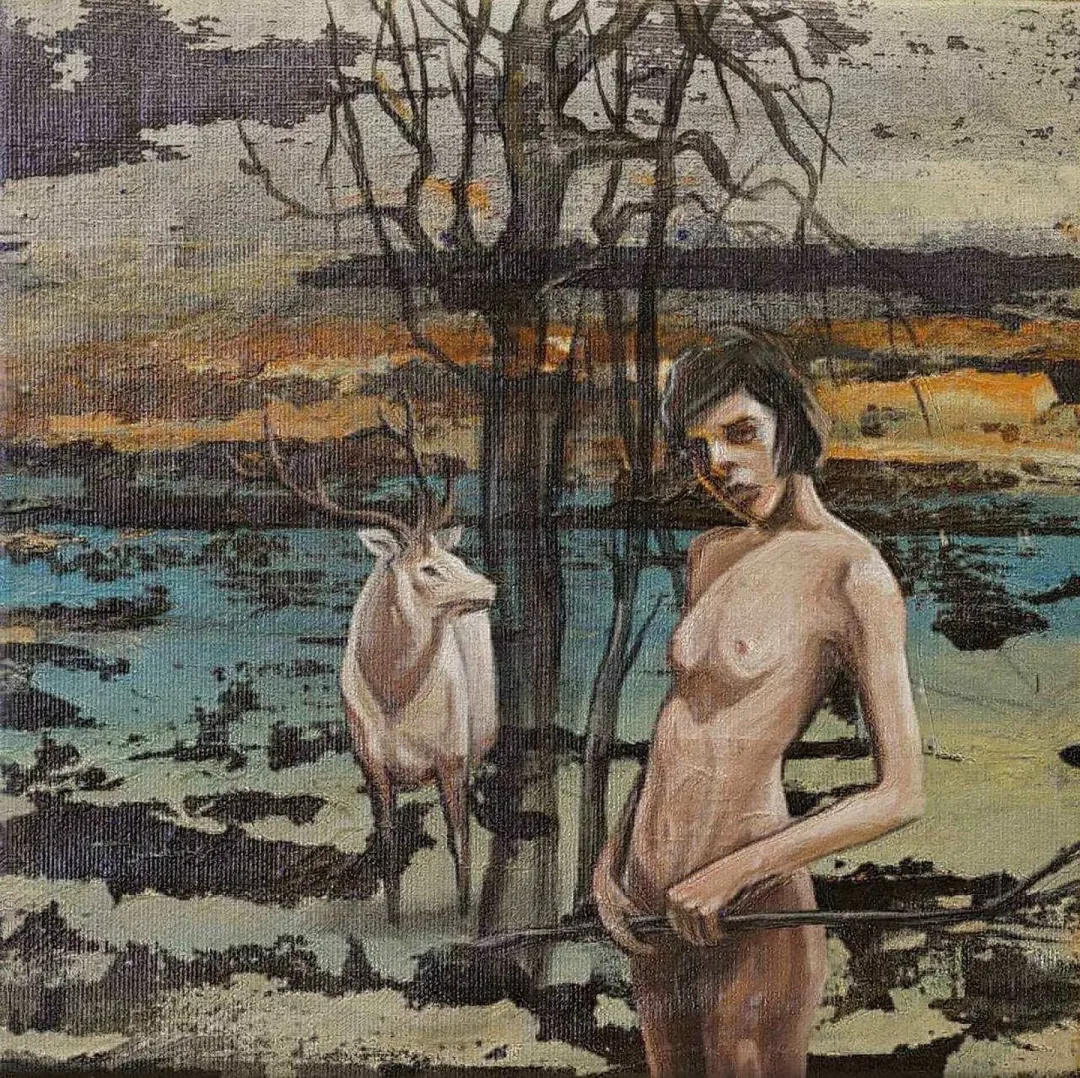MAHMUT ÖZDEMİR — “isimsiz”, 2017 "isimsiz" eseri MAHMUT ÖZDEMİR tarafından 2017 yılında 25x25 cm ölçülerinde Tuval üzeri akrilik boya tekniği ile yapılmıştır.